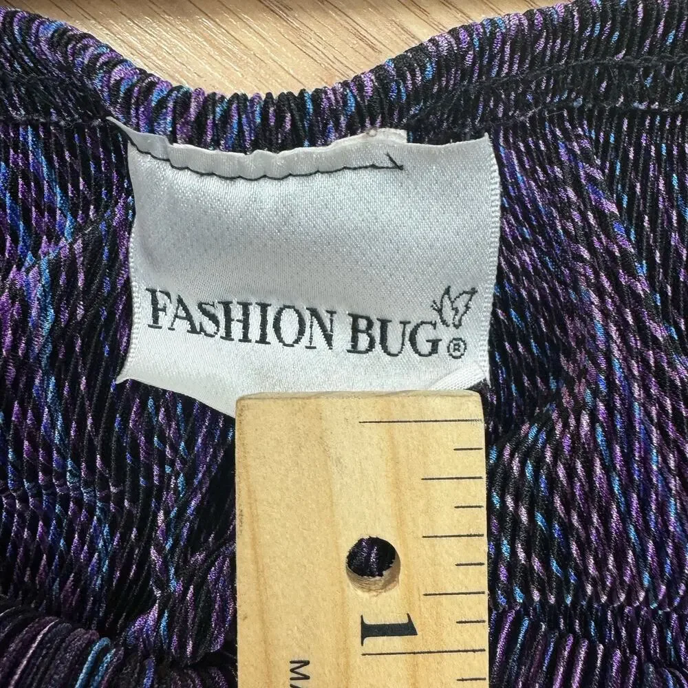 Womens Vintage 90s Skirt Purple Abstract Print Medium Fashion Bug Funky Boho